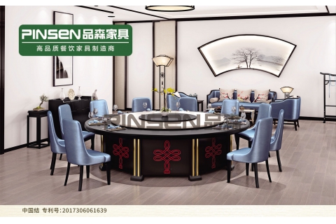 實木 大理石餐廳電動餐桌椅組合