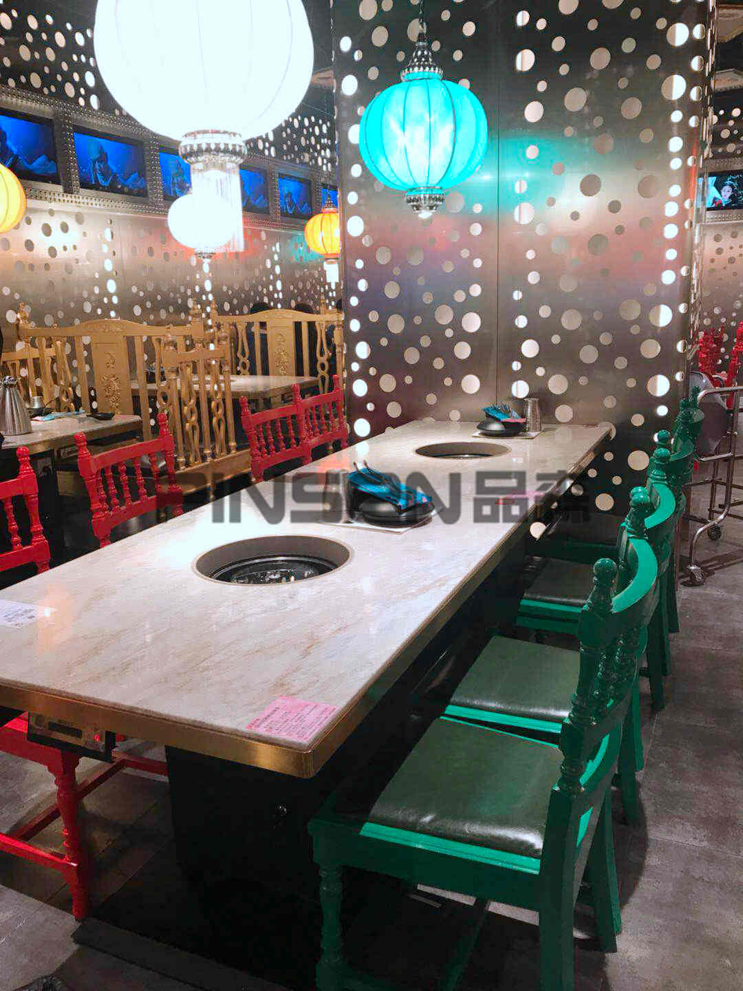 嘻游記商用火鍋桌子卡座