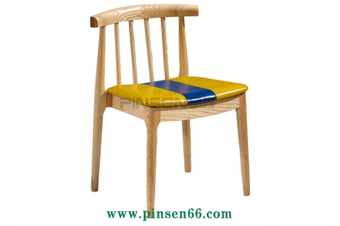 簡約實木白蠟?zāi)酒じ镘洶蛷d椅子