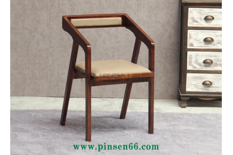 酒店軟包北歐實木椅組合-北歐餐廳桌椅定制廠家