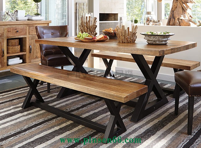 美式復(fù)古loft桌椅 咖啡廳桌椅