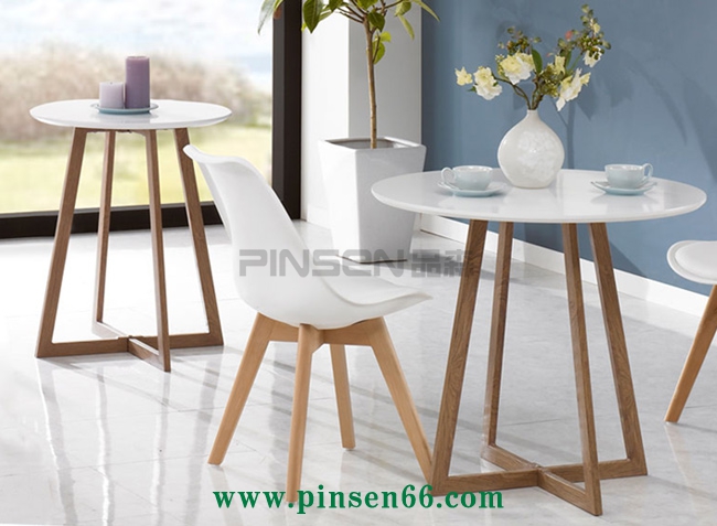 洽談圓桌椅組合實(shí)木宜家簡(jiǎn)約北歐式休閑陽(yáng)臺(tái)接待咖啡廳餐桌椅 咖啡廳桌椅