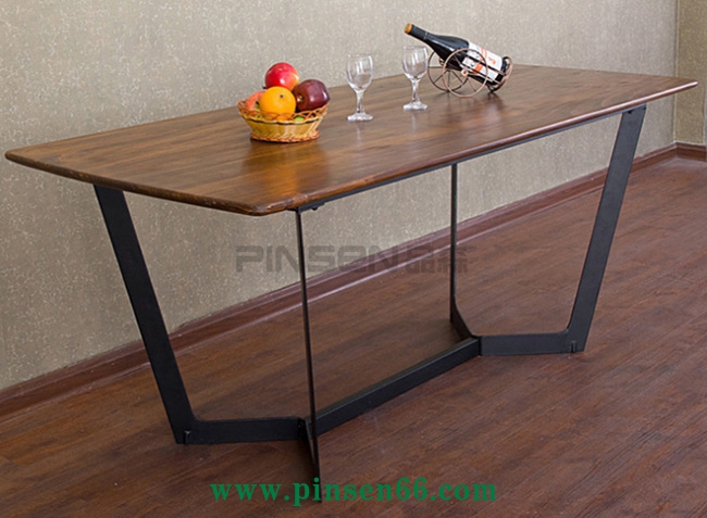 美式復(fù)古loft桌椅 復(fù)古實(shí)木西餐廳餐桌椅