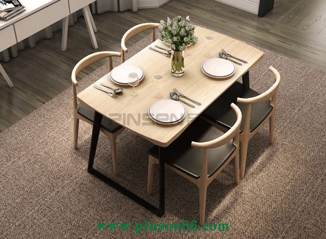 美式復(fù)古loft桌椅 美式鄉(xiāng)村實(shí)木餐桌椅組合鐵藝休閑西餐廳四人用餐桌辦公桌子可定制